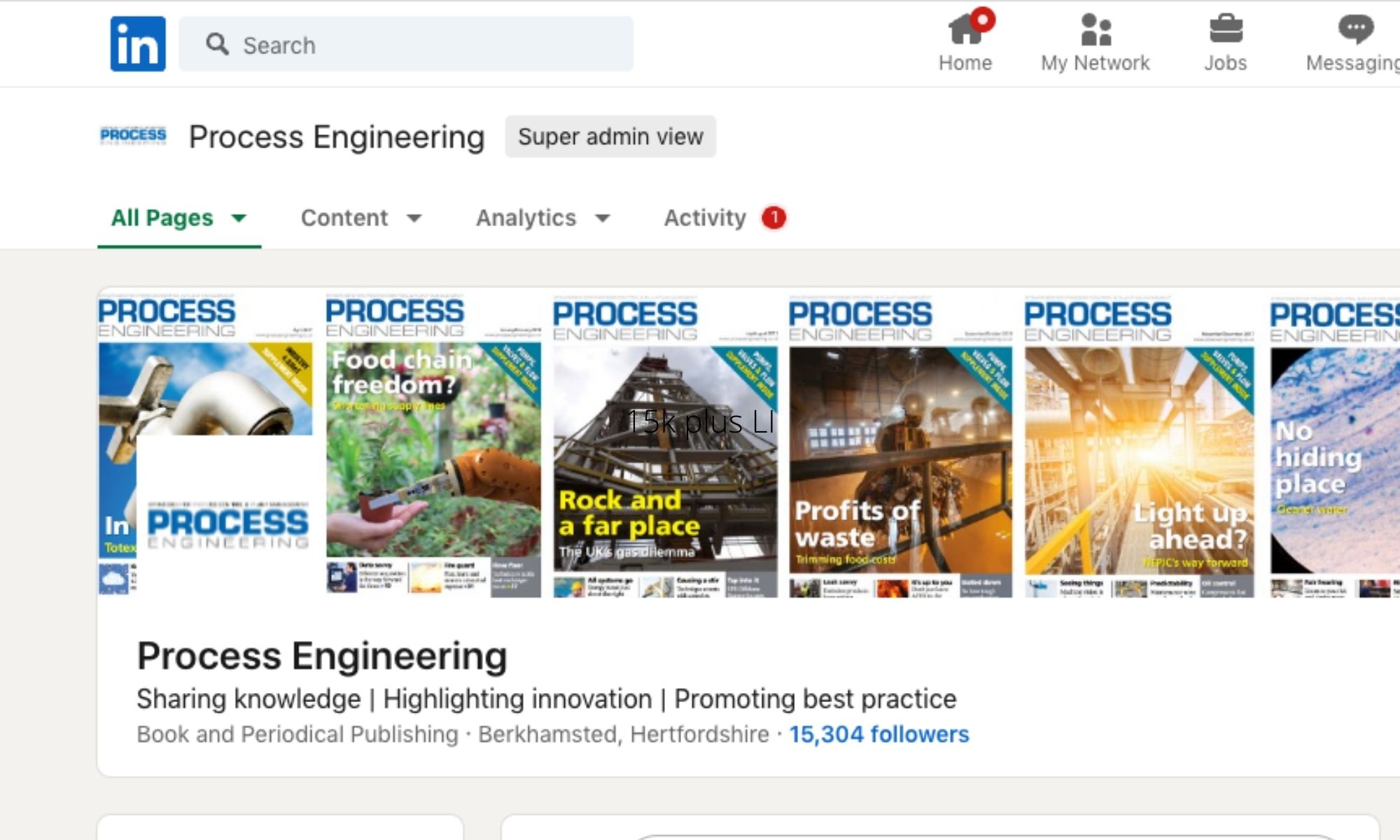 Process Engineering LinkedIn site surpasses 15k with global network ...