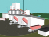 Schematic view of the 50MW CHP plant being built at the Scottish plant of papermaker Tullis