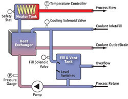 Thermal fluid heating arrangement