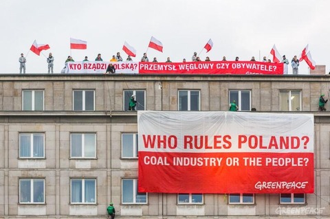 Greenpeace Warsaw coal protest