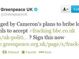 Greenpeace twitter