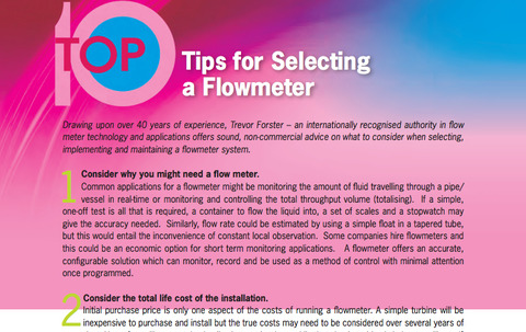 Flow meter tips
