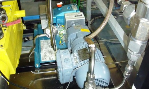 Cat Pumps model 5CP pump skid installed at Promethean Particles’ pilot-scale reactor