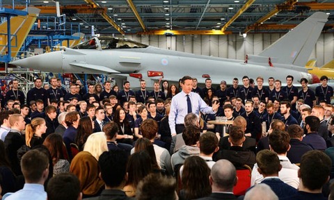 David Cameron meets apprentices at BAE Systems