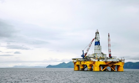 A drilling ship Polar Pioneer in Dutch Harbor, Alaska