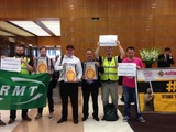 RMT strike Shell office